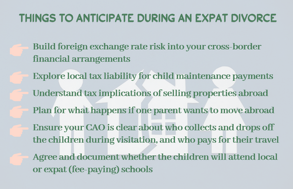 things to anticipate during an expat divorce